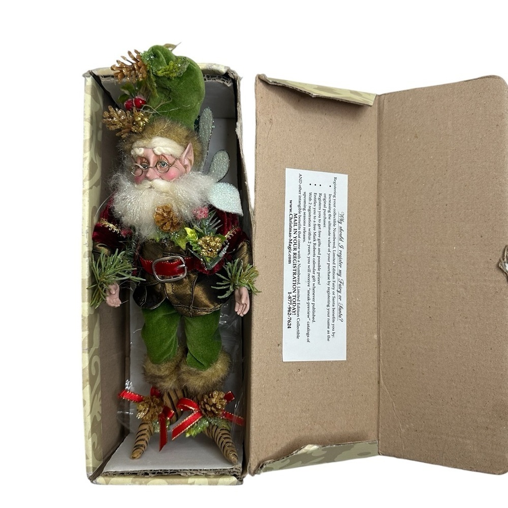 Mark Roberts Mistletoe Fairy Small 51-12408 # 2796/7500 Red Green Gold 2011